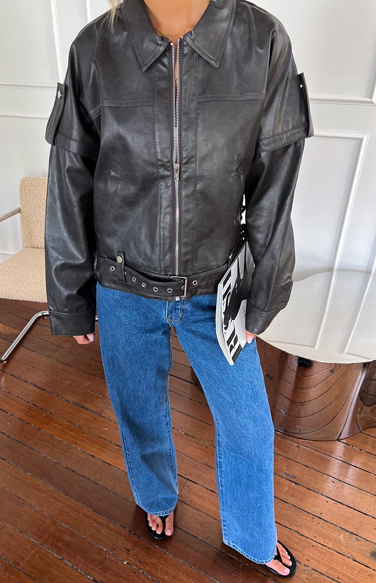 Calliope Mid Wash Mid Rise Slouchy Jeans Image