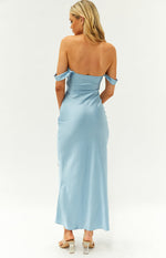 Ella Light Blue Off Shoulder Formal Dress Image