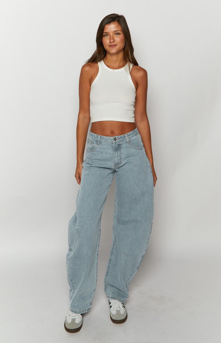 Lioness Washed Blue Denim Horseshoe Jeans Image
