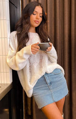 Siletto Denim Low Rise Mini Skirt Image
