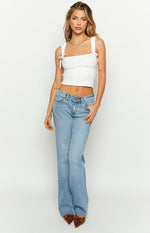 Vida White Bow Top Image